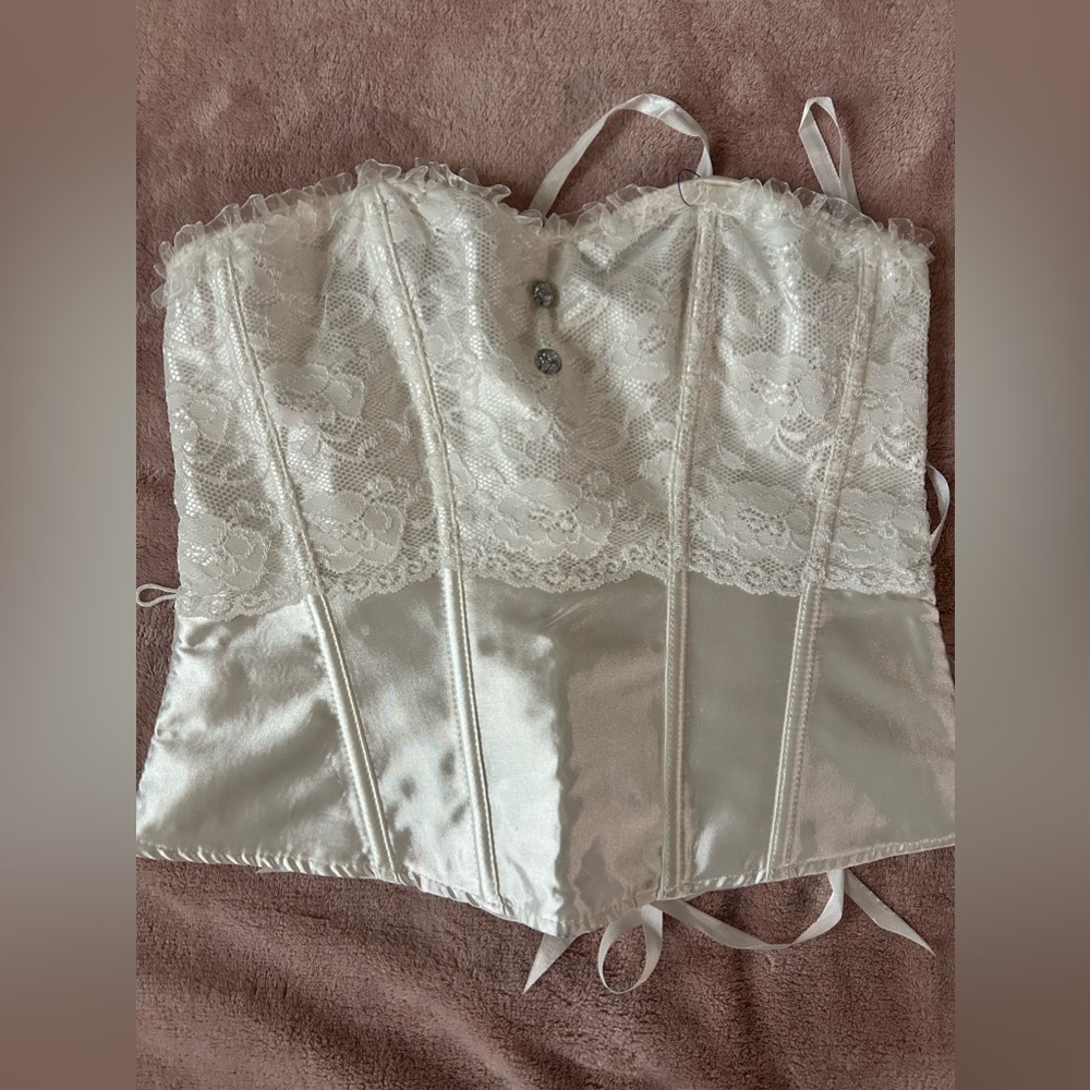 White Corset Fairytale Bride Lingerie Extra Large